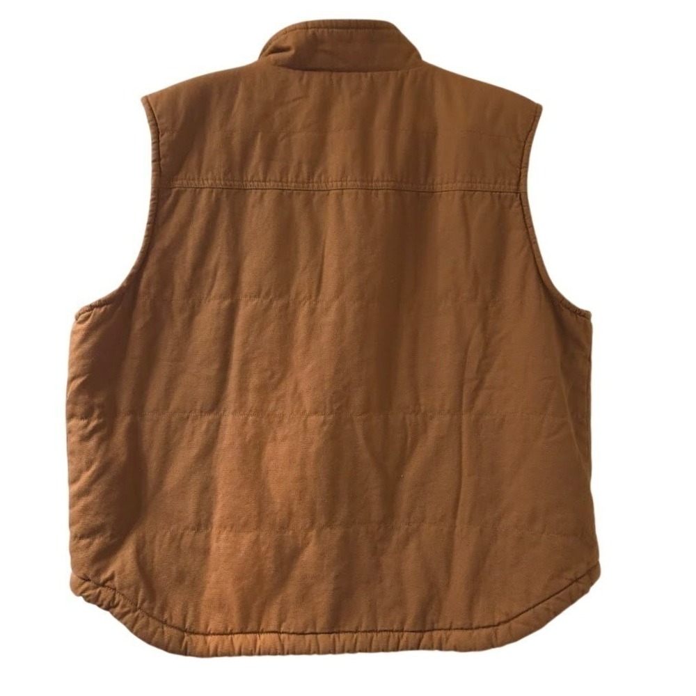 Lee Premium Select Mens XL Brown Sherpa Lined Canvas Workwear Vest - Picture 6 of 8